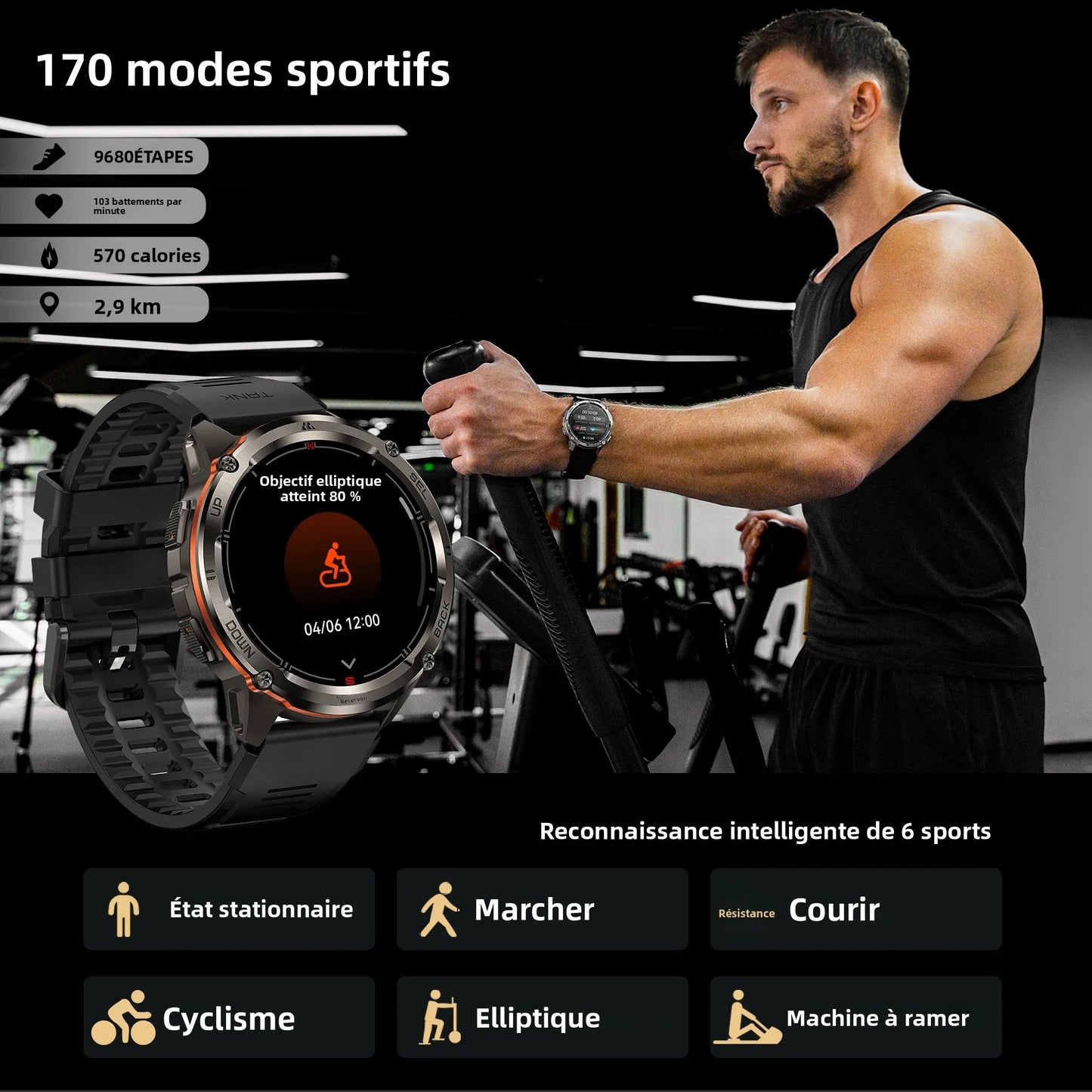 KOSPET TANK T3 Ultra 2 Smart Watch For Men GPS Stainless Steel Smartwatch 50M Waterproof IP69K Health Monitor for Android iOS