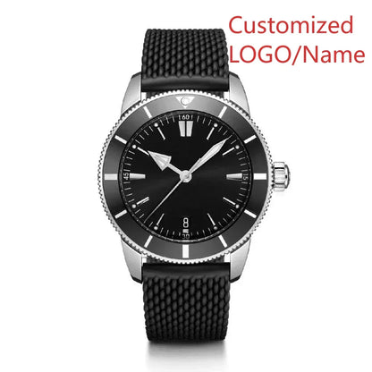 A11 Store Customized Watch  Mens Automatic Mechanical Watch Superocean Black Blue Rubber Rose Gold Sport Watches Ceramic