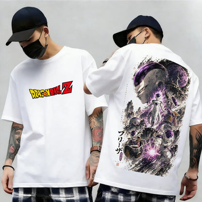 Dragon Ball Z Print Short Sleeve Cotton T-Shirt Son Goku Vegeta Men Women Clothes Harajuku Y2k Tee Vintage Summer Streetwear