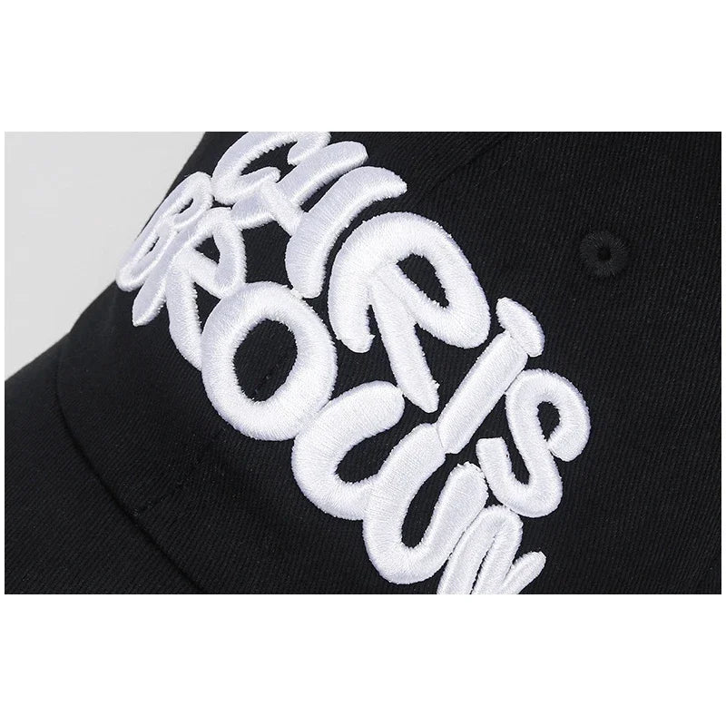 Модна спортна бейзболна шапка за външни дейности, унисекс за мъже и жени, с универсална бродерия с букви, регулируема шапка тип „Snapback“