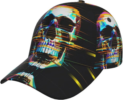 Speelse bouwsteenprint baseballpet voor dames en heren, verstelbare snapback-pet met glitter, modieuze baseballpet