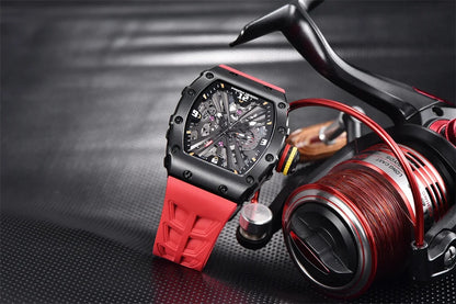 PAGANI DESIGN 42 MM Men's Skeleton Quartz Watch Japan VH65 Sapphire Glass Stainless Steel 50M Waterproof Wristwatches PD1738 New