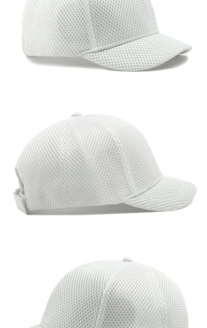 HT4828 Gorra de béisbol de ala corta de 5 cm para hombre, 6 paneles, gorra de béisbol de malla transpirable, gorra tipo «trucker», para hombre y mujer, lisa, sin estampados, con cierre a presión