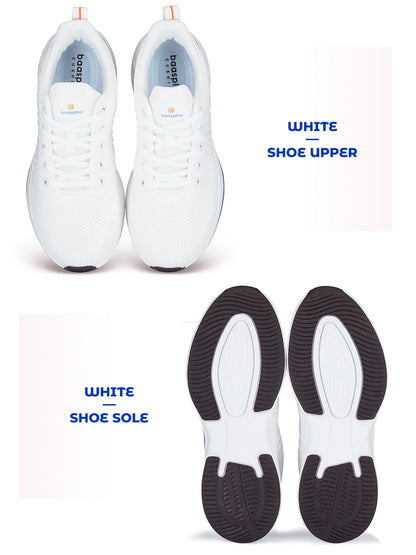 Baasploa Women Sport Shoes Comfort Lightweight Running Shoes for Women Mesh Breathable Casual Sneakers White Walking Sneakers