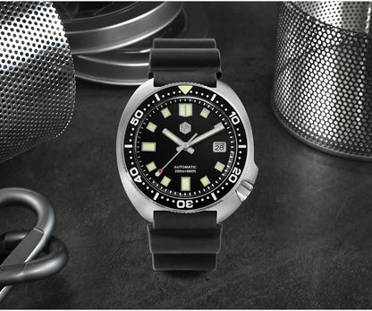 San Martin Turtle Men's Diver Watch 44mm NH35 Automatic Mechanical Wristwatch Sapphire Waterproof 200m Luminous Watches SN0047