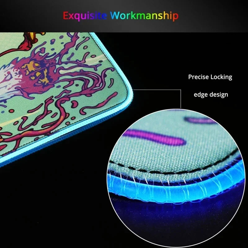 RGB Mouse Pad Game World Of Warcraft Large Table Pad Computer Accessories XXL Laptop Antislip Keyboard Pad LED Backlight Deskmat