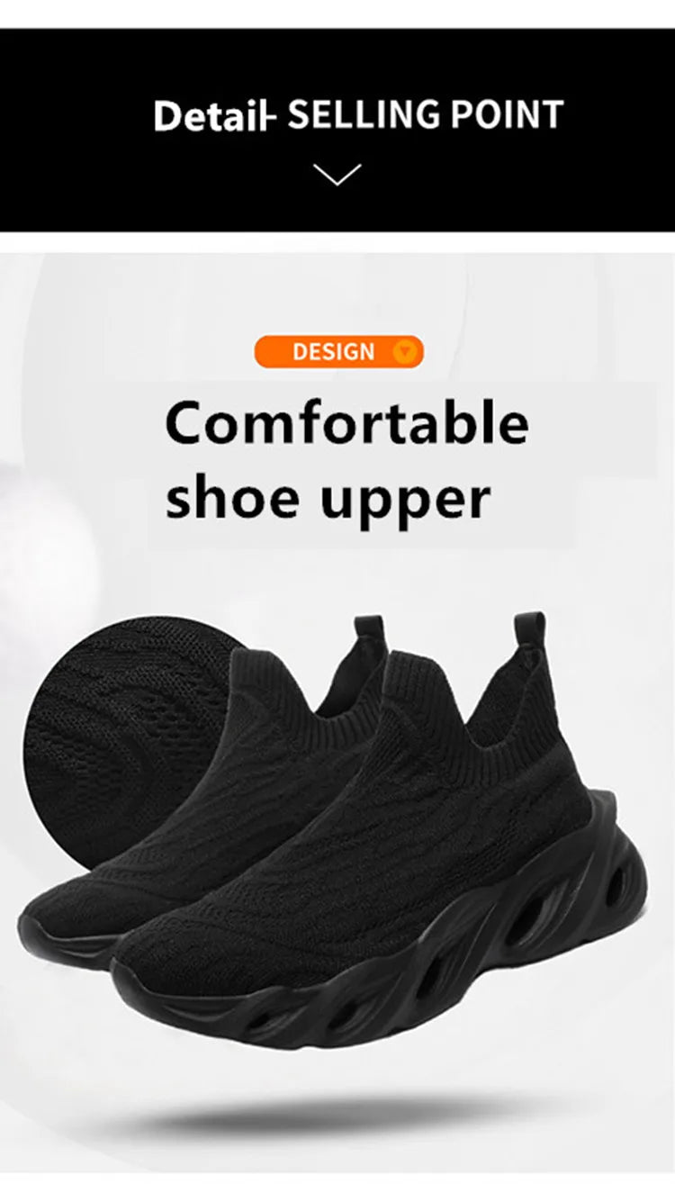 Classic Fashion Yellow Men's Running Shoes Comfort Socks Shoes Trainers Men Unisex Athletic Shoes Big Size 46 Zapatillas Hombre