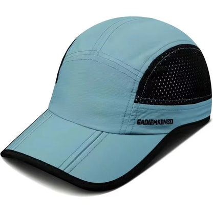 GADIEMKENSD Hitro sušeče se zložljive prenosne bejzbolske kape za moške, poletne z motivom morskih valov, vezenje, unisex športne sončne kape, kapice s snapback zapenjanjem