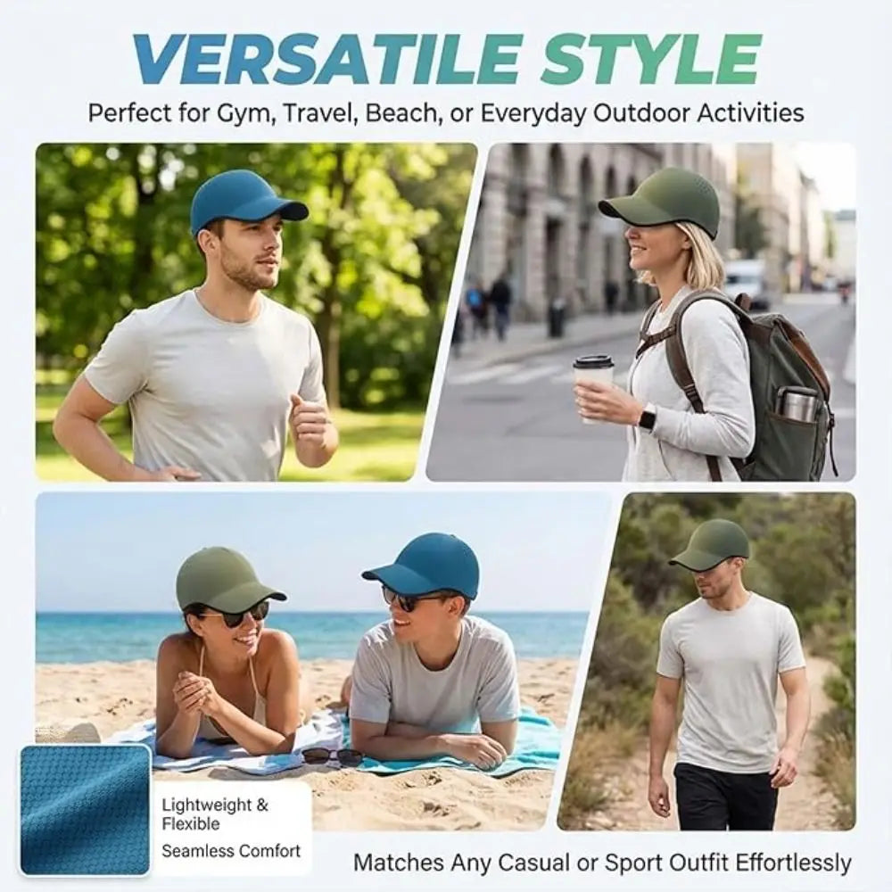 Kreativ gave – sømløs baseballkasket, hurtigtørrende, sammenpakkelig sportshue, letvægtskasket i polyester med skygge