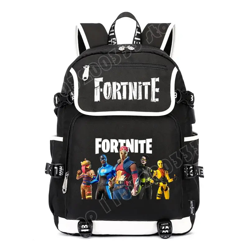 Zaino Fortnites di grande capienza, borsa a tracolla casual con porta USB, unisex, in stile anime, zaino scolastico per studenti, nuovo e alla moda, regalo di cancelleria