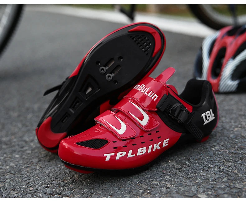 New Men’s and Women’s Bicycle Shoes Outdoor Cycling Shoes with Three Functional Soles Professional Training Shoes