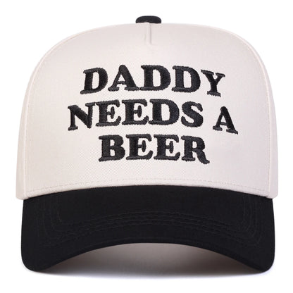 Unisex DADDY NEEDS A BEER Letter Embroidery Baseball Caps Spring Autumn Outdoor Adjustable Casual Hats Sunscreen Hat Sports Cap
