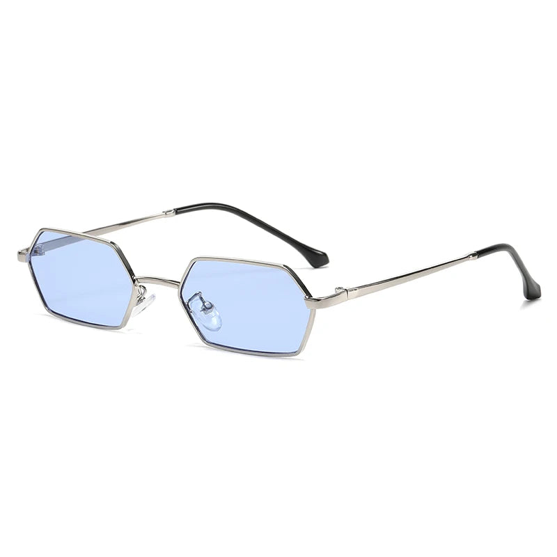 New Personalized Small Frame Polygon Sunglasses Retro Women Square Sun Glasses Fashion Men Street Photography Eyeglasses