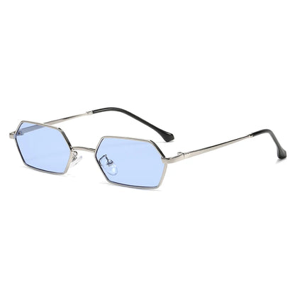 New Personalized Small Frame Polygon Sunglasses Retro Women Square Sun Glasses Fashion Men Street Photography Eyeglasses