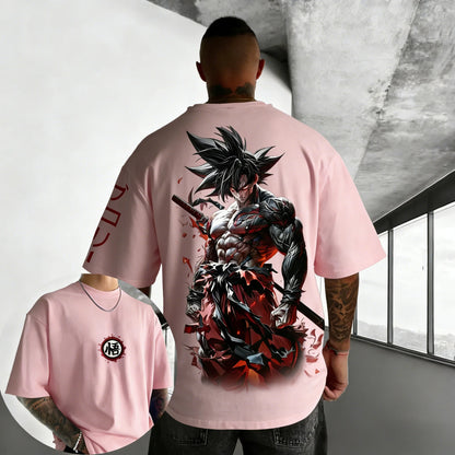 Dragon Ball Anime Oversized Cotton T-shirt 2026 Summer New Goku Printed Unisex Street Hip Hop Loose Casual Short Sleeve Top