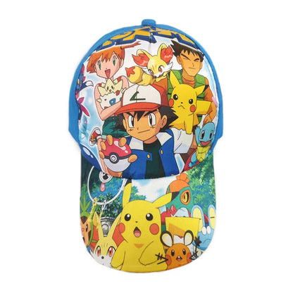 Pokémon-baseballkasket, Pikachu-hat, Pokémon-cosplay-hiphop-kasket til piger, drenge, børn, anime-figurer, legetøj, gave, tegneseriehat