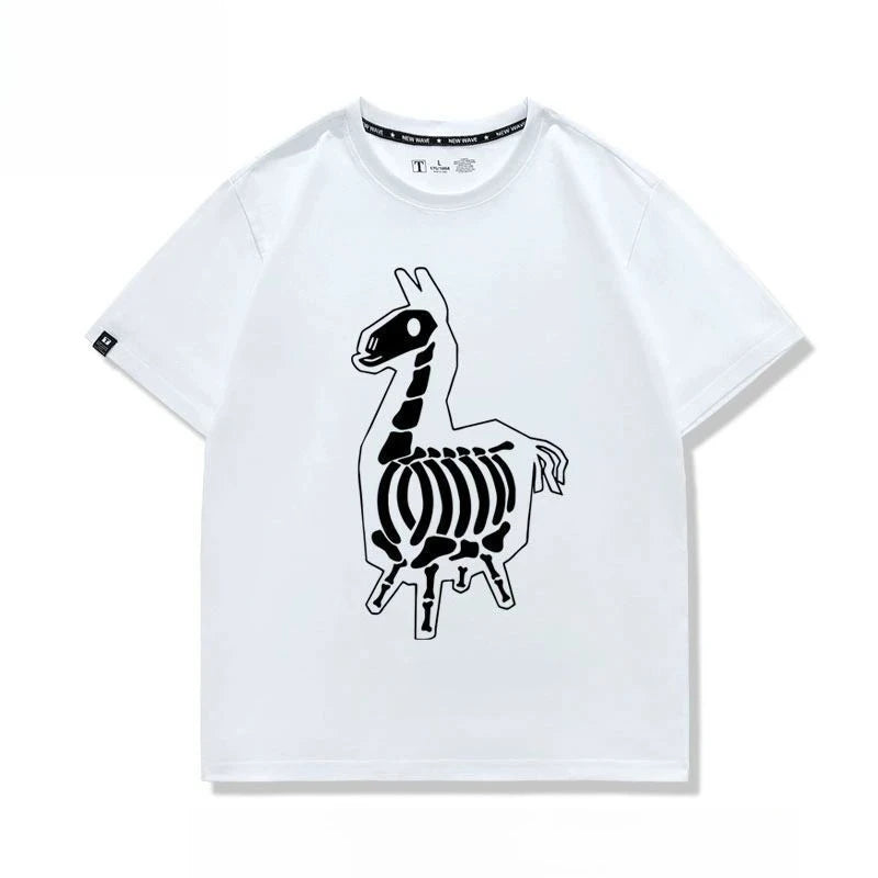 New Fortnite short-sleeved creative high-value cartoon cartoon cool printed men's and women's breathable sweat-absorbent T-shirt