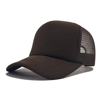 Unisex Cap Casual Plain Mesh Baseball Cap Adjustable Snapback Hats For Women Men Hip Hop Trucker Cap Streetwear Dad Hat