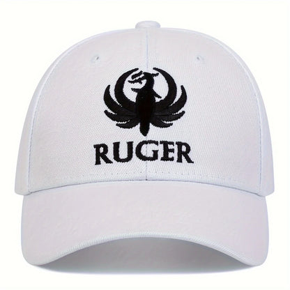 Czapki baseballowe unisex RUGER z haftem literowym – wiosenne i jesienne czapki na świeżym powietrzu, regulowane czapki codzienne, czapki chroniące przed słońcem, czapki sportowe