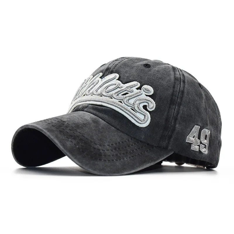CNTANG Herre-baseballkasket Sommermode Bomuld Bogstavbroderi Hiphop-kasket Snapback Afslappet Udendørs Herre-sportskasket Justerbar