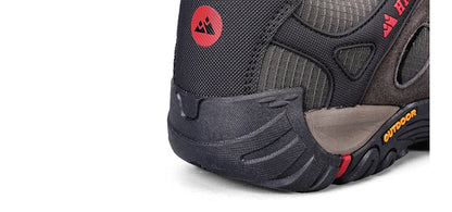HIKEUP Vandringsskor för män, vinterklättring, trekking, sneakers för män, läder, andningsbara, utomhus, halkskyddade, sport- och arbetsskor för män