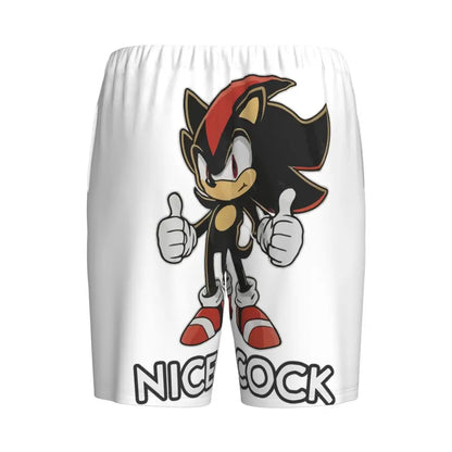 Custom Cock Shadow The Hedgehog Meme Short Pajama Pants Men Sleepwear Sleep Lounge Bottom Shorts Sleeping Pants