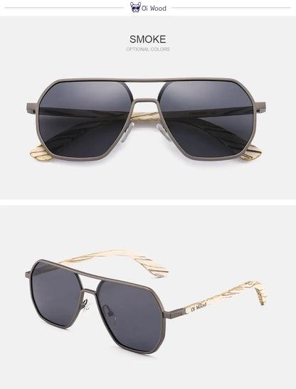 Oi Wood High Quality Fashion Alloy Sunglasses Men Women Wooden Polarized Sun Glasses Driving Uv400 Oculos De Sol 8059
