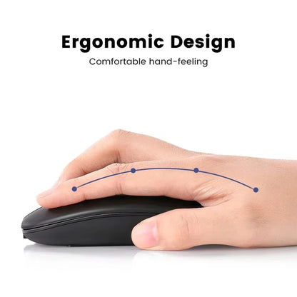 Rechargeable Wireless Mouse Bluetooth 2.4GHz Dual Modes Ergonomics DPI Readjustable Silence USB Portable Mouse for PC Laptop
