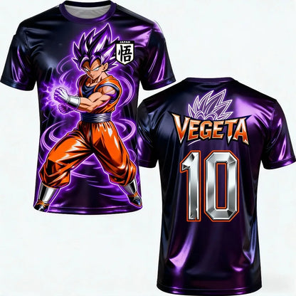 2026 Summer Dragon Ball  T-shirt Men's Breathable 3D Printed Casual Family Unisex Kids Sports Football Training Jersey