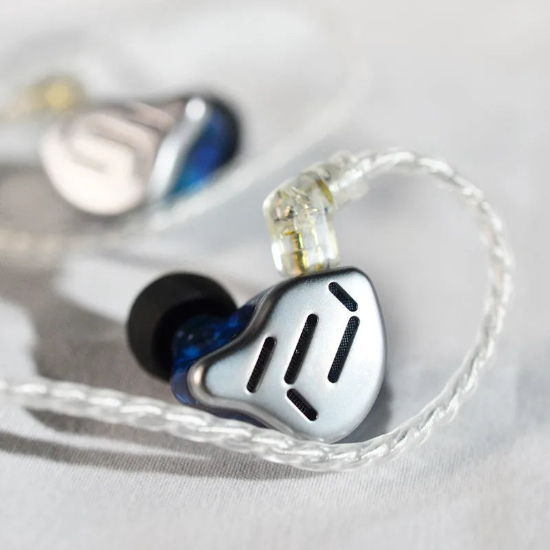 KZ ZAX 7BA+1DD Hybrid In-Ear Earphones – 16 Drivers HiFi Wired IEM Earbuds with Detachable Cable & Microphone
