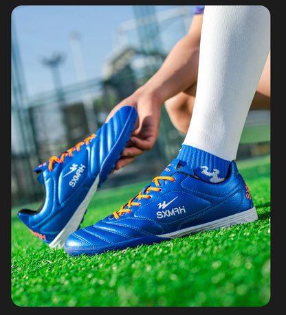 Double Star Herren-Fußballschuhe aus echtem TF-Turf, für Grundschüler, Jugendliche, Erwachsene & Kinder, professionelles Training und