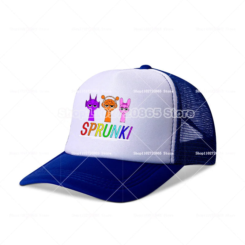Бейзболна шапка Sprunkis – проста, модна, спортна, ежедневна шапка, популярна, с мотиви от игри и аниме фигури, шапка за лятото, слънцезащитна шапка, подарък за рожден ден