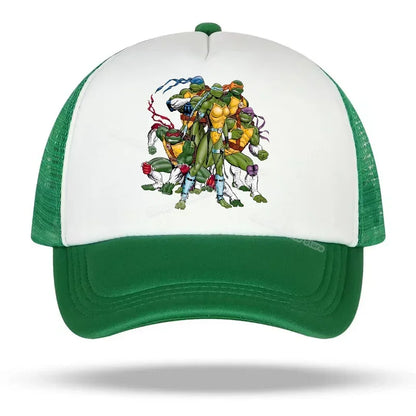 Teenage Mutant Ninja Turtles baseballkasket med broderet tegneserie- og anime-print, Duck Tongue-kasket, Nethats, solskærm, hovedbeklædning, gaver
