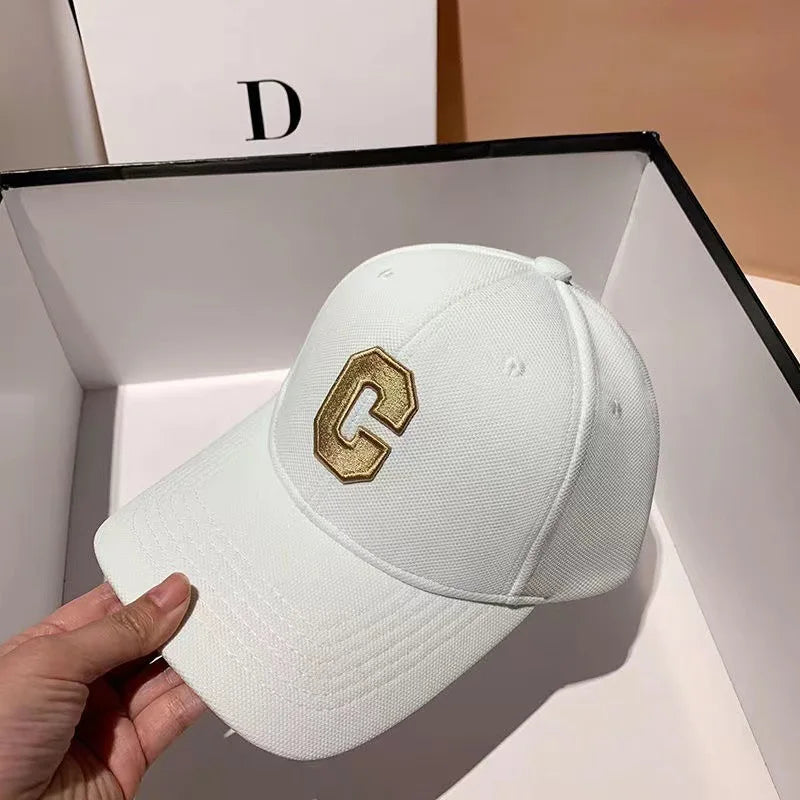 Шапки за мъже Нова бейзболна шапка с бродерия „C“ K-pop мода Шапка „Snapback“ за двойки Шапки за слънце за мъже и жени Chapeau Homme