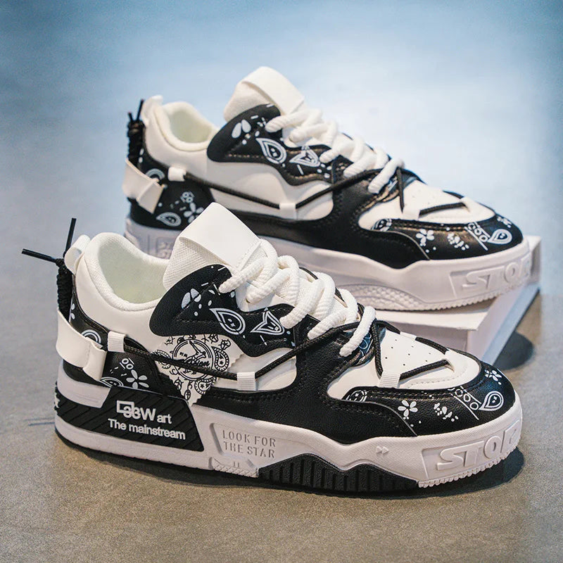 Men's sports and casual board shoes, trendy men's shoes, fashionable street shoes, daily walking shoes