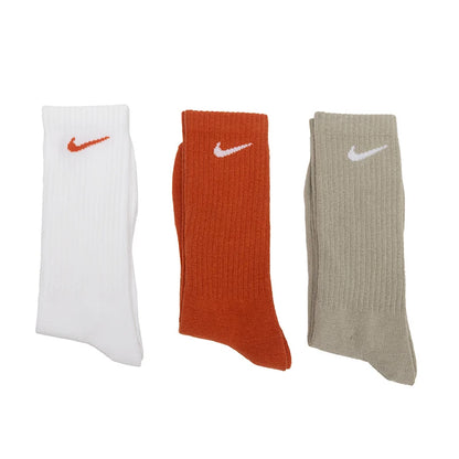 Nike (Nike) мъжки и дамски чорапи, дишащи, абсорбиращи потта спортни чорапи, баскетболни чорапи, модни и универсални ежедневни чорапи (3 чифта) Sx7676-902