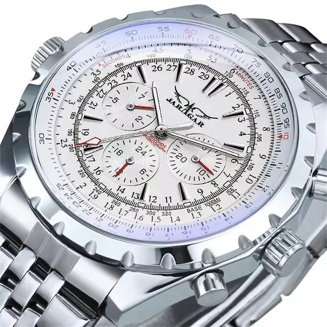 JARAGAR 212 Mechanische Automatikuhr für Herren, Business-Mode, Luxus, Wochenkalender, Herrenuhr, Premium-Geschenk, Reloj Hombre