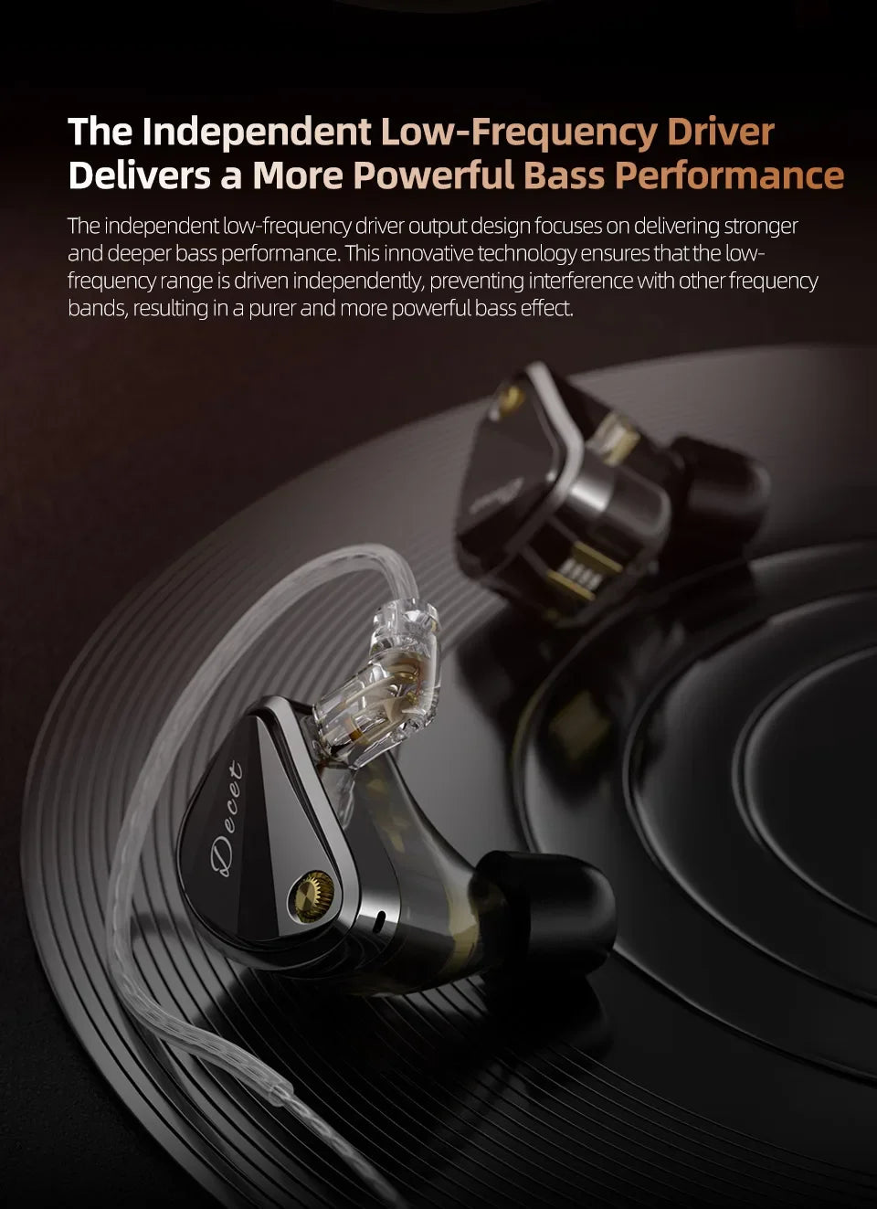 KZ Decet Adjustable Earphones 10 Unit Upgraded Drive Earbuds Hifi Music Replaceable Cable 3D Printing Design 2PIN Cable