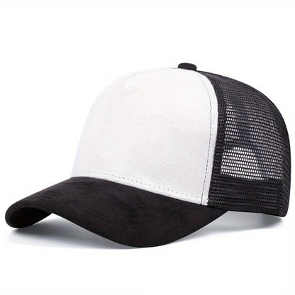 New men's and women's universal mesh suede work cap, men's baseball cap, breathable sports cap for spring and summer.