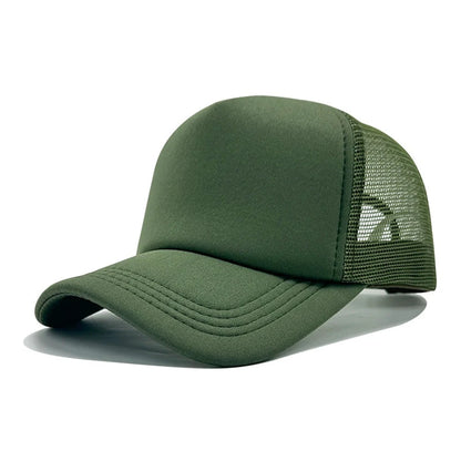 Unisex Cap Casual Plain Mesh Baseball Cap Adjustable Snapback Hats For Women Men Hip Hop Trucker Cap Streetwear Dad Hat