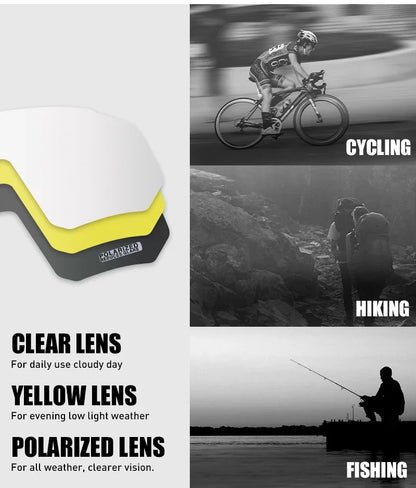 Kapvoe Herre-mærke Fiskeri Mountainee Cykelsolbriller Dame Landevejscykelbriller Cykelbriller Cykelsolbriller Oculos Ciclismo