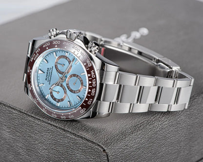 Sugess Panda Chronograph Movement Automatic Mechanical Chronograph Wristwatch Waterproof Diving Men Watches Ceramic Bezel Tona