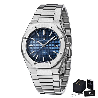 PAGANI DESIGN 8215 Men's Automatic Mechanical Watch 40MM Sapphire Stainless Steel Waterproof 10Bar Luminous C3 Reloj Hombre