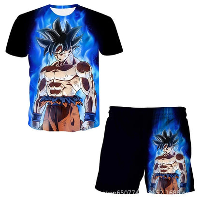 Conjunto infantil de verano Dragon Ball 2026: camiseta y pantalones cortos para niño, set de 2 piezas