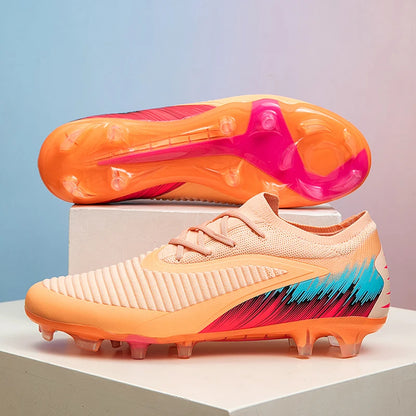 New Men's Football Boots Shoes Match Training Soccer Shoes Non-Slip Cleats Long Spikes FG Ultralight Outdoor Sneakers Drop Shipping