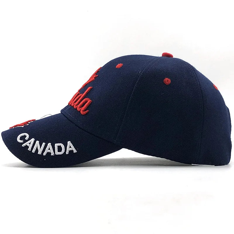 Farben Kontrast Kanada Bestickte Baseballkappe für Herren und Damen Snapback-Kappe Dad-Hats Angelkappe Bone Gorra