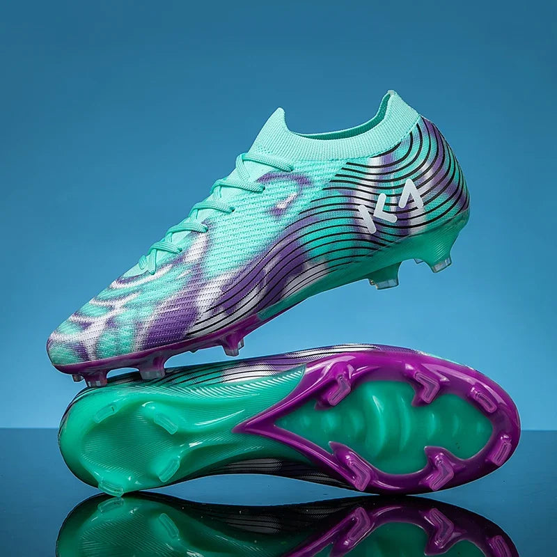 Nouvelles chaussures de football pour hommes, crampons, baskets de haute qualité, chaussures de football antidérapantes pour gazon, bottes de football pour garçons, chaussures de match d'extérieur très vendues, modèle m