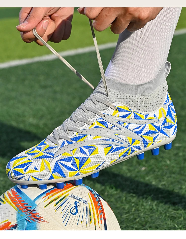 New Men's Football Boots Breathable Sport Training Soccer Shoes Cleats Sport Outdoor TF Futsal Match Turf Grass Drop Shipping