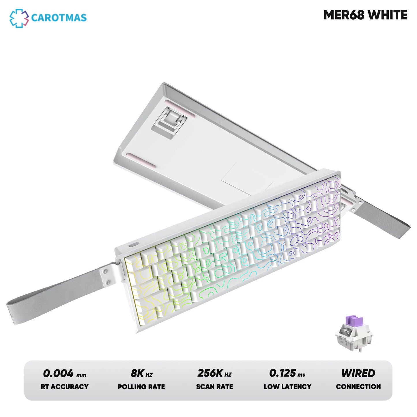 IROK Carotmas Mercury68 Mercury 68 Mercury68 Pro Mercury68 Max RT 0.001mm 8K Tastiera meccanica magnetica gaming cablata per gamer