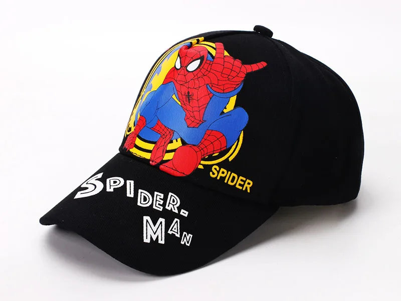 Marvel Anime figurka Spider-Man kreslená baseballová čepice bavlna polyester čepice s kšiltem pro chlapce a dívky čepice a doplňky k hlavě dětský dárek k narozeninám